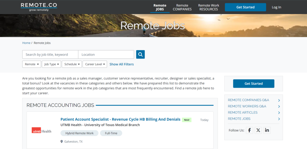 best remote job sites Remote.co